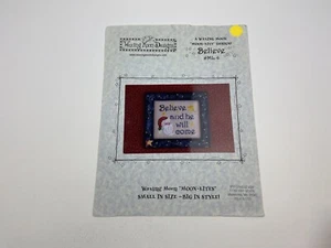 Waxing Moon Designs Believe Cross Stitch Pattern Love Santa Christmas - Picture 1 of 3