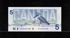 Canada 1986 $5 DOLLARS Knight/Dodge Star REPLACEMENT GPZ  (9.0-9.8)   Gem UNC - Picture 1 of 2