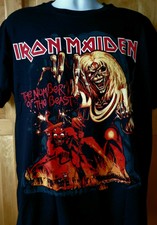 IRON MAIDEN T-Shirt "Number Of The Beast" Licensed Rock Tee S, M, L, XL, 2XL NEW