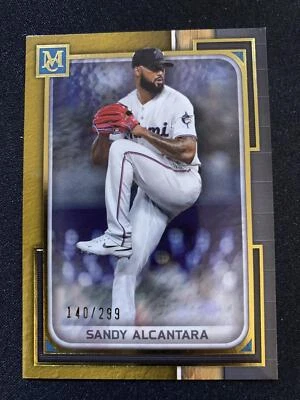 2023 Topps Museum Collection #15 Sandy Alcantara Gold Parallel Card /299 - Image 1 of 2