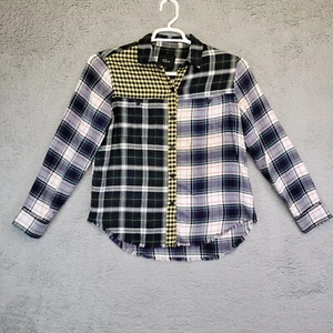 Camisa de franela Rails para mujer extra pequeña retazos a cuadros con botones manga larga - Imagen 1 de 13
