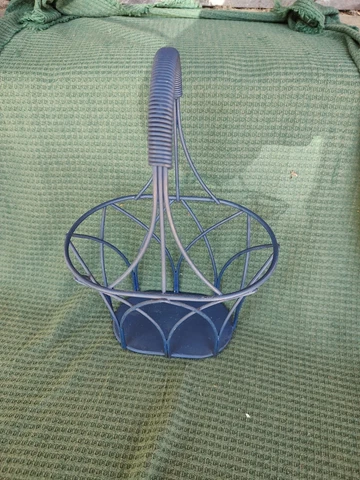 Blue Metal Basket Cover