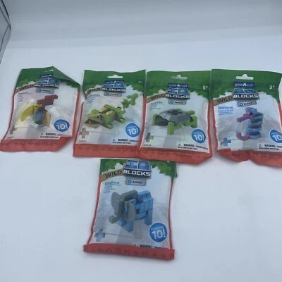 NEW HALF SET OF 5 GUIDECRAFT IO BLOCKS MINIS WILD BUILDING SET - Image 1 of 4