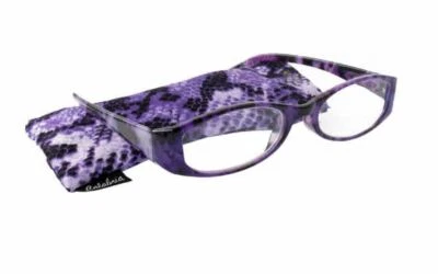 Calabria 744 Snakeskin Spring Hinge Designer Reading Glasses w/ Matching Case - Image 1 of 4