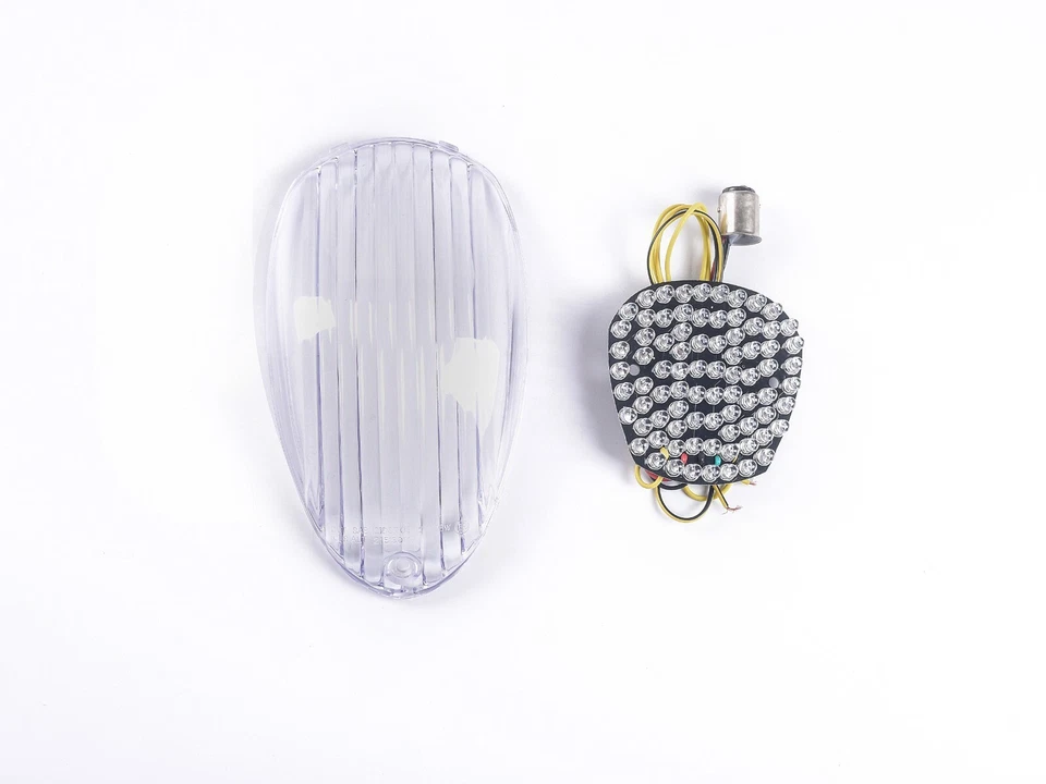 Luz traseira de LED sinais de seta transparentes compatível com Kawasaki 2004-2008 Vulcan 1600 Mean Streak - Imagem 1 de 4