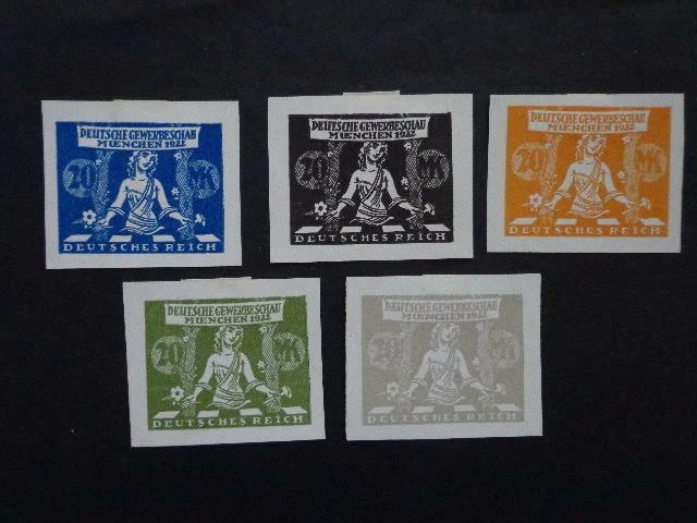 Probe Proof Trial Essay Full set Deutsche Gewerbeschau München Munich 1922 - Image 1 of 1