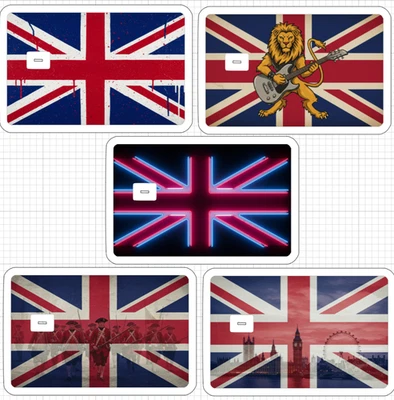 Union Jack Bandera Crédito Débito ATM Tarjeta Recubrimiento Pegatina Arte Inglaterra Europa León Neón Foto 1 de 4