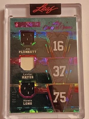2025 Leaf Glory of the Game - Game Used - Plunkett/Hayes/Long - #06/12 Ice - Image 1 of 4