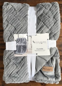 NWT Koolaburra by UGG Crystelle Faux Fur Throw 50" x 70" Wild Dove - Picture 1 of 6