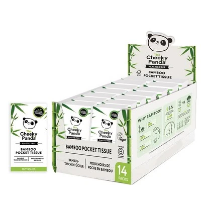 Cheeky Panda The Cheeky Panda Plastic Free Pocket Tissues 14 pack