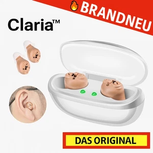 Claria™ Premium Hörhilfe Hörgerät Hörverstärker CIC unsichtbar & wiederaufladbar - Picture 1 of 6