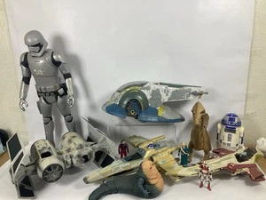 Star Wars Collection Job Lot Bundle, Figures Jaba, R2D2, Star Ships Not Complete - Picture 1 of 24