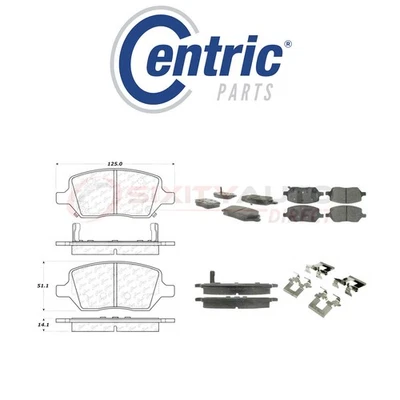 Centric Semi Metallic Brake Pads w Shim for 2014-2017 Mobility Ventures MV-1 ip — 第 1/4 张图片
