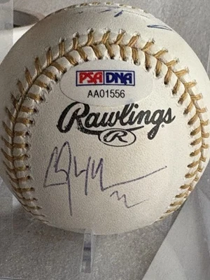 Triple Autographed MLB GOLD GLOVE  Baseball Clayton Kershaw, Ethier And Kemp PSA - Image 1 of 4
