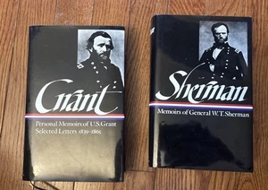 Grant & Sherman Bibliothek von Amerika Lot von 2 großartige Form keine Schrift Bürgerkrieg EUC - Bild 1 von 7