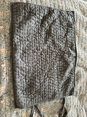 Pottery Barn Pick-Stitch Hecho a Mano Algodón/Lino Acolchado Estándar Falso Gris Foto 1 de 4