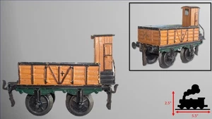 Early Pre-War 1905-1910 Hand Painted Märklin 1-gauge Gondola w/ Breakman's Shack - Picture 1 of 5