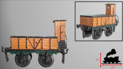 Early Pre-War 1905-1910 Hand Painted Märklin 1-gauge Gondola w/ Breakman's Shack - Image 1 of 4