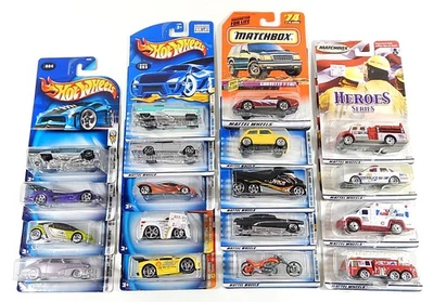 Lot of (18) Hot Wheels & Matchbox Diecast Toy Cars 2000 2004 Series Heroes - Image 1 of 4
