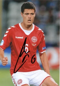 DENMARK & ARSENAL: CHRISTIAN NORGAARD SIGNED 6x4 ACTION PHOTO+COA - Picture 1 of 1