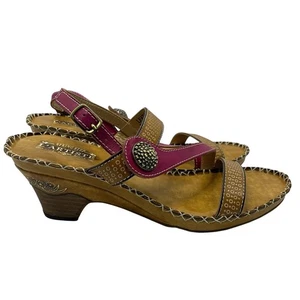 EUC Spring Step L'Artiste Dreamer Heels Sandals Slingback Adjustable 41/10.5 - Picture 1 of 9