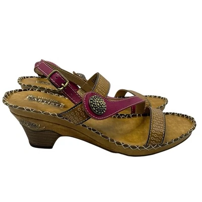EUC Spring Step L'Artiste Dreamer Heels Sandals Slingback Adjustable 41/10.5 - Image 1 of 4