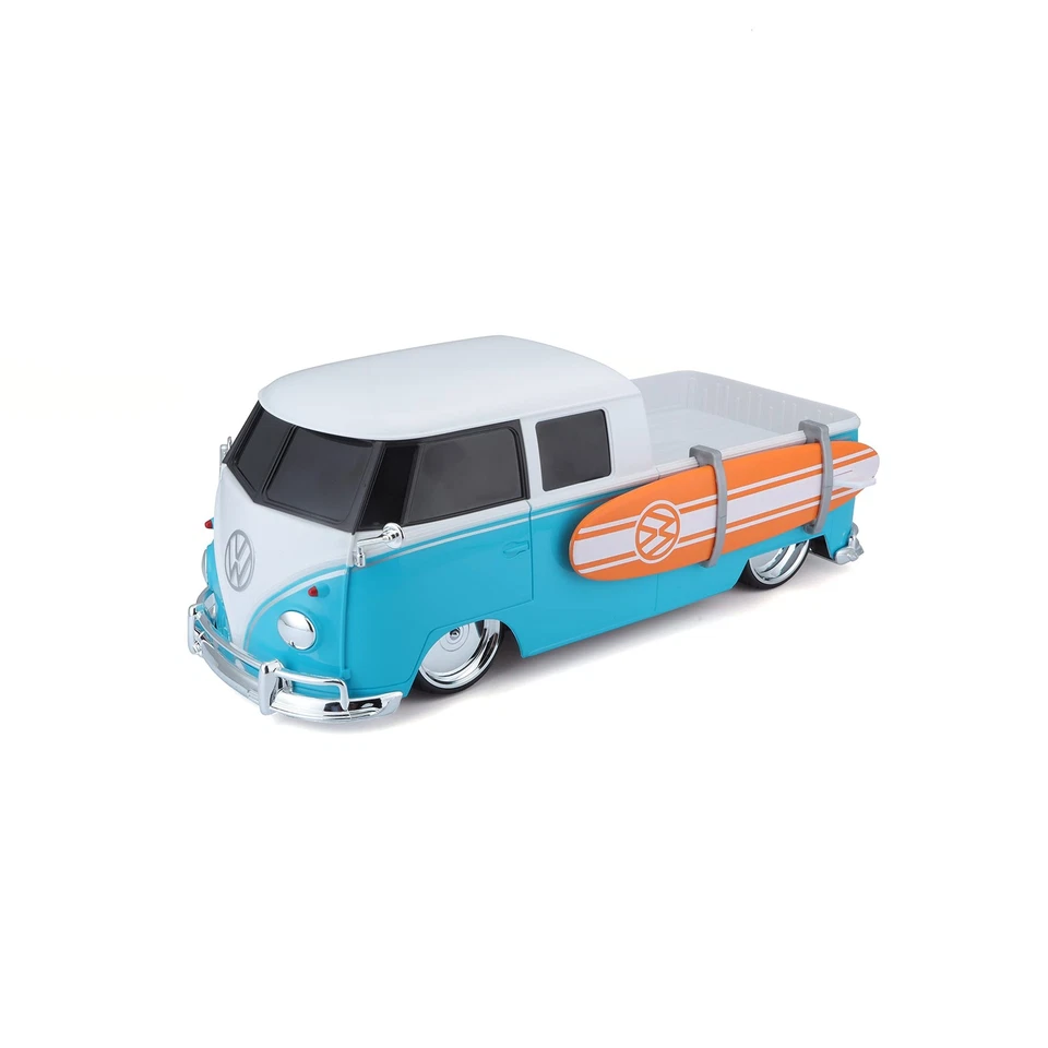 Tech R/1:16 Escala 2.4 GHz VW 2 Pick-up con tabla de surf, Azul con Blanco Foto 1 de 4
