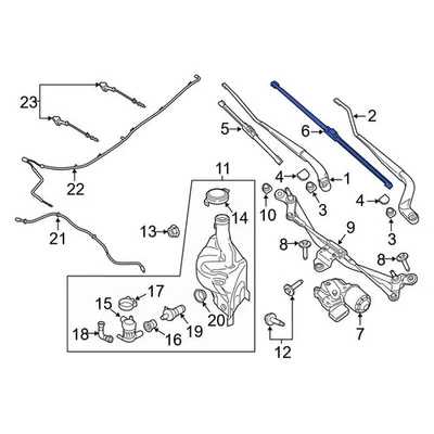 For Ford Ranger 2023 Ford KB3Z17528CA Left Wiper Blade - Image 1 of 2
