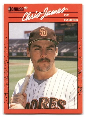 Chris James 1990 Donruss Baseball #323 San Diego Padres - Image 1 of 2
