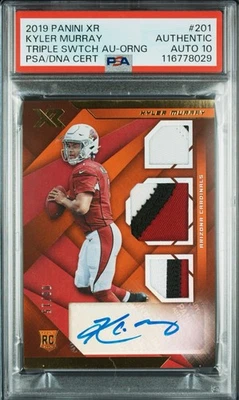 2019 XR Color Match RPA 3 Color Patch /15 Kyler Murray RC Auth Auto PSA 10 Pop 2 - Image 1 of 3