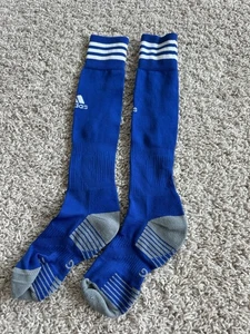 Adidas Copa Zone Cushion Soccer Socks Blue White Large MD M 9-12  W 10-12 - Picture 1 of 4
