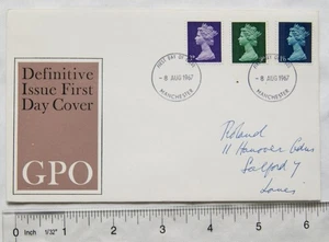1967 GPO Definitive Issue First Day Cover 3d 9d & 1/6 - Picture 1 of 1