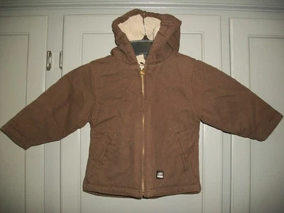 Berne Winter Coat Baby 18 MONTHS Sherpa Lined Hooded Canvas Duck Cloth EUC - Image 1 of 4
