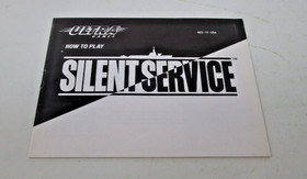 Silent Service 1989 Nintendo NES Video Game Manual Only Retro Great Condition