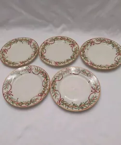 5 Royal Gallery Queensberry Bread Plates Gold Trim - Picture 1 of 4