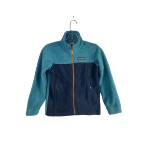 Columbia Boys' Green Windbreaker Fleece Lined Jacket, Size S, Preowned - Picture 1 of 5