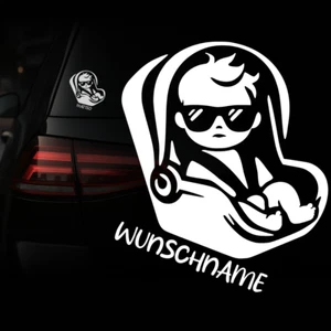 Baby on Board mit Wunschname | Auto Aufkleber | Kindersitz | Sticker 515 - Bild 1 von 4