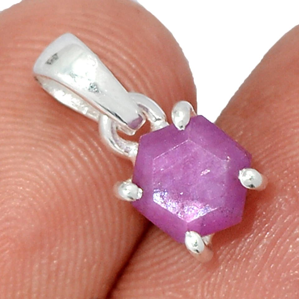 Joyería colgante de plata de ley 925 estalactita rubí raro CP55320 Foto 1 de 1