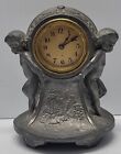 Antique Lux Clock Co Bronze Metal Spelter Mantle Waterbury Conn Usa