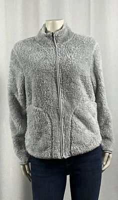 Cali Sport Reversible Women's Jacket Gray Supper Soft Fur Full Zip Size M - Image 1 of 4