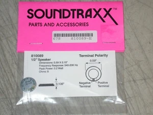 Soundtraxx 810089 1/2" Round Speaker for N or HO Scale DCC / SOUND NIP - Picture 1 of 1