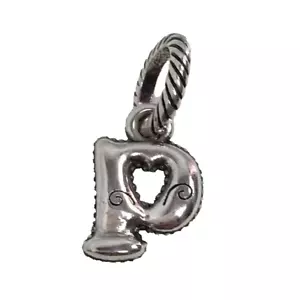 Authentic Brighton ABC Letter P Charm, J9062P, Silver Finish,  New - Picture 1 of 1