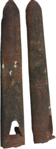Lot of 2 Vintage Cast Iron 4.75 lb Antique Sash Window Weights Cover