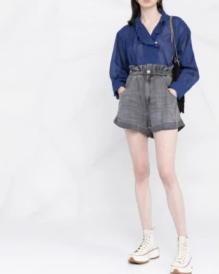 ISABEL MARANT ÉTOILE Ruffled High-Neck Blouse 36 Orig. $345 NWT - Image 1 of 4