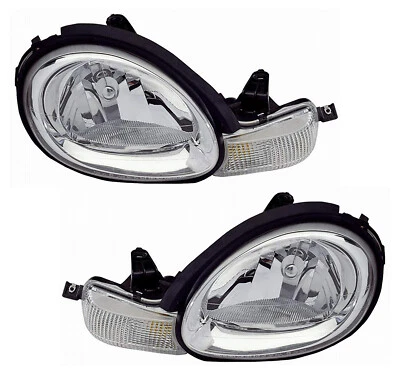 For 2000-2002 Dodge Neon Neon Neon Headlight Halogen Set Pair - Image 1 of 2