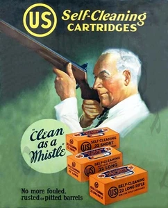 ANTIQUE REPRO ADVERTISING 8X10 PHOTOGRAPH PRINT US CARTRIDGE COMPANY 22 AMMO - Picture 1 of 1