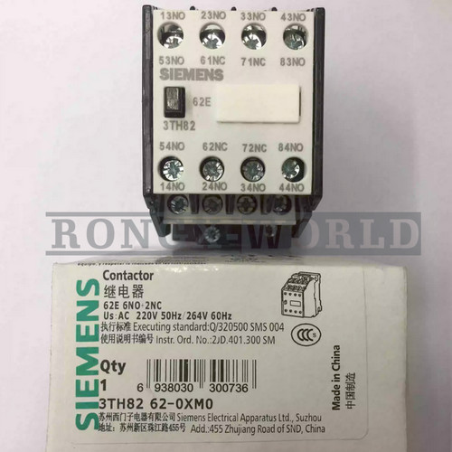Contacteur Relais Siemens 3TH8262-0XB0 - 6NO + 2NC - Tension AC 24V - NEUF