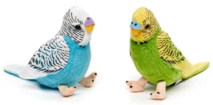 Wellensittich grün/ blau - 12 cm - Unitoys- Vogel - Kuscheltier - Bild 1 von 4