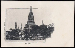ca. 1905 Bangkok, Thailand Litho-AK Wat Cheng inkl. SIAM ungelaufen wie neu - Bild 1 von 1
