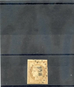 MARTINIQUE, FORERUNNER (YT 9) F-VF 1865 10c BISTRE, MQE+GRID, $500 - Imagen 1 de 1